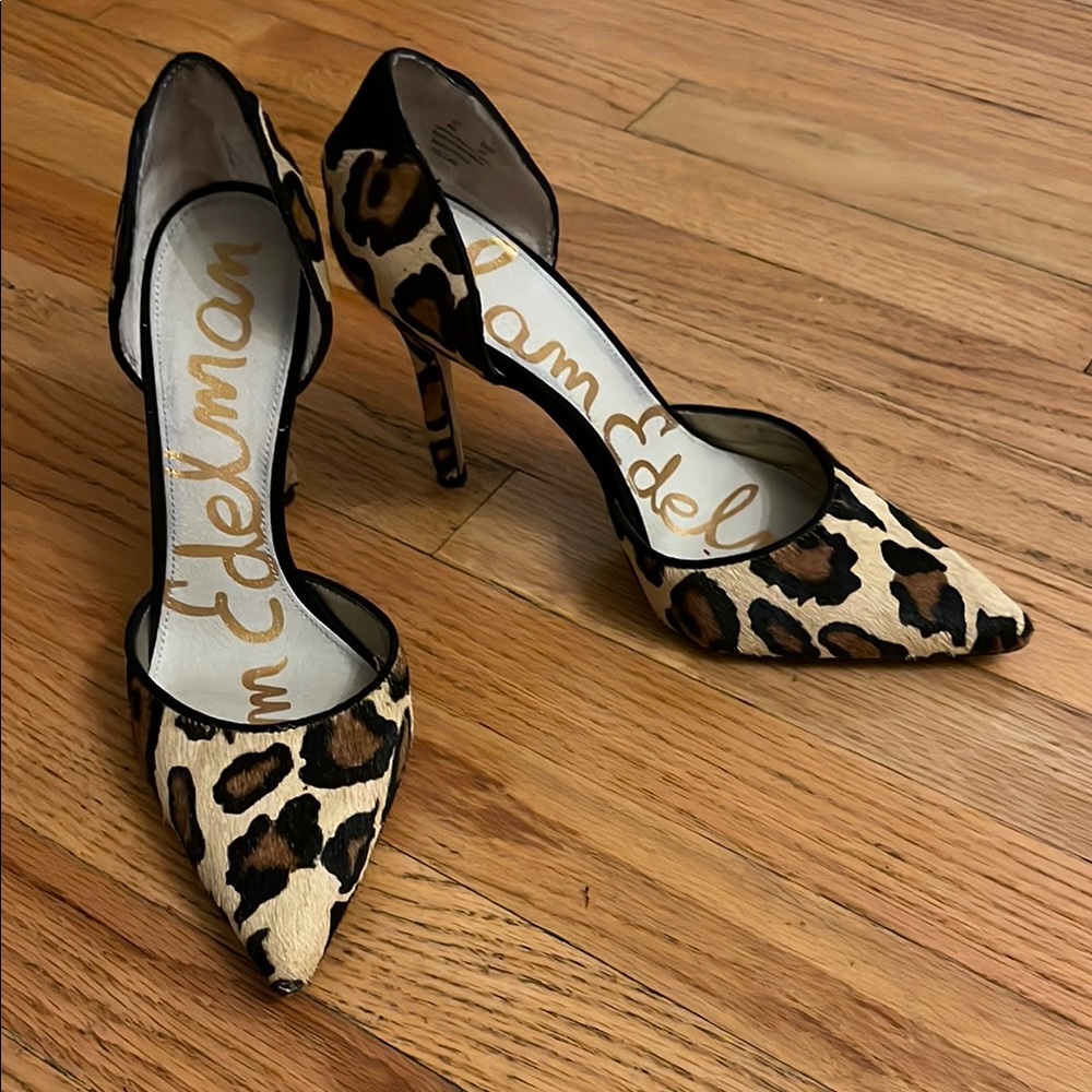 Sam Edelman Brown and Black Heels with Pointed Toe
